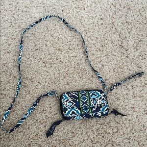 Vera Bradley Blue Patterned Crossbody or Wristlet Bag